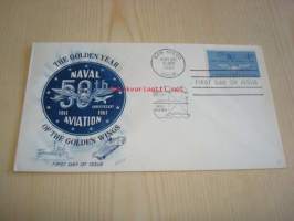 50th Anniversary Naval Aviation 1911-1961 USA ensipäiväkuori FDC