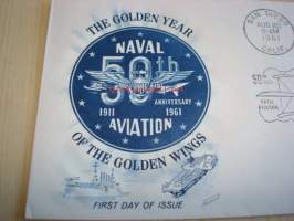 50th Anniversary Naval Aviation 1911-1961 USA ensipäiväkuori FDC