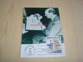 Postimerkkien keräily Stamp Collecting  1986 USA ensipäiväpostikortti Presidentti Gerald R. Ford