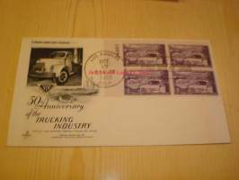 50th Anniversary of the Truckers Association 1903-1953 USA ensipäiväkuori FDC