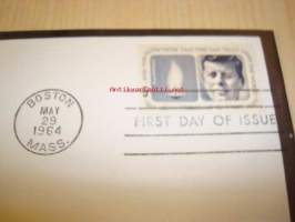 Presidentti John F. Kennedy 1964 USA ensipäiväkuori
