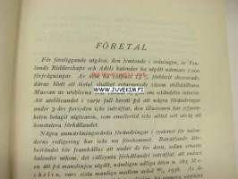 Finlands ridderskaps och adels kalender 1938 -aateliskalenteri