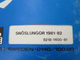 Stiga Service Alkuperäiset varaosat / Original reservdelar / Originale reservedele / Original reservedeler Snöslungor - Lumilingot 1981-82 8218-1400-81