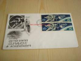 United States Space Achievements 1967 USA ensipäiväkuori FDC neljällä postimerkillä