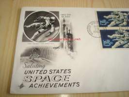 United States Space Achievements 1967 USA ensipäiväkuori FDC neljällä postimerkillä