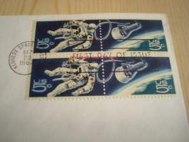 United States Space Achievements 1967 USA ensipäiväkuori FDC neljällä postimerkillä