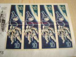 United States Space Achievements 1967 USA ensipäiväkuori FDC kahdeksalla postimerkillä