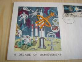 United States Space Achievements 1971 USA ensipäiväkuori FDC kahdella postimerkillä