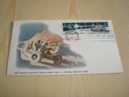NASA Manned Spacecraft Center Stamp Club 1971 USA ensipäiväkuori FDC kahdella postimerkillä