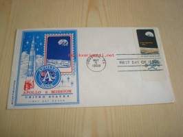 Apollo 8 Mission 1969 USA ensipäiväkuori FDC