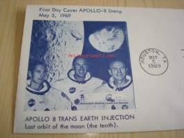 Apollo 8 Trans Earth Injection 1969 USA ensipäiväkuori FDC