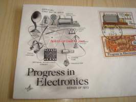Progress in Electronics 1973 USA ensipäiväkuori FDC neljällä erilaisella postimerkillä