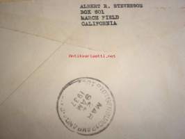 Army Commemorative Series Sisällissota, Sherman, Grant ja Sheridan 1937 USA ensipäiväkuori FDC neljällä postimerkillä, lähetetty Philippiineille, kuori on