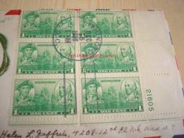 John Paul Jones ja John Barry Naval Heroes 1936 USA ensipäiväkuori FDC kuudella postimerkillä