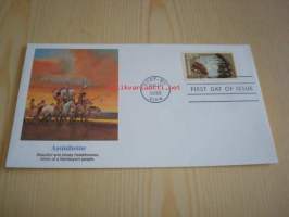 American Indian Assiniboine 1990 USA ensipäiväkuori FDC