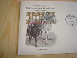 American Indian Cheyenne 1990 USA ensipäiväkuori FDC