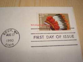 American Indian Comanche 1990 USA ensipäiväkuori FDC