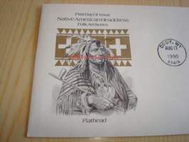 American Indian Flathead 1990 USA ensipäiväkuori FDC