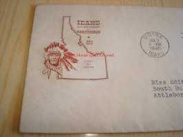 American Indian Idaho Statehood 1940 USA ensipäiväkuori FDC
