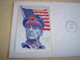 Kenraali Douglas MacArthur 1971 USA ensipäiväkuori FDC WWII, 2. maailmansota, harvinaisempi versio