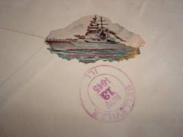 Honoring the Armed Services: U.S. Coast Guard 1945 USA ensipäiväkuori FDC, WWII, 2. maailmansota, neljällä postimerkillä