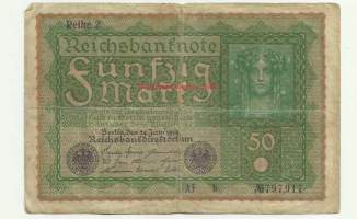 Saksa 50 markkaa 1919 seteli