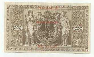 Saksa 1000 markkaa 1910 seteli