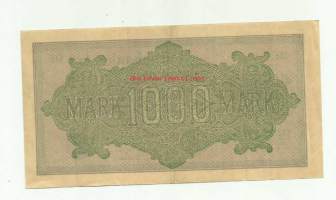 Saksa 1000 markkaa 1922 seteli