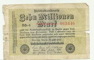 Saksa 10 000 000 markkaa 1923 seteli
