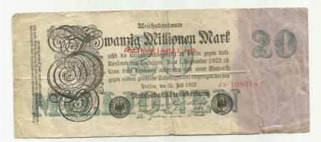 Saksa 20 000 000 markkaa 1923 seteli