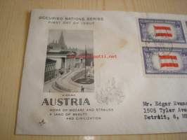 2. maailmansota, miehitetyt valtiot: Itävalta, 1943, USA ensipäiväkuori, WWII, Overrun Country