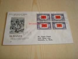 2. maailmansota, miehitetyt valtiot: Albania, 1943, USA ensipäiväkuori, WWII, Overrun Country