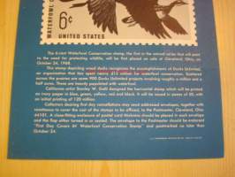 Waterfowl Conservation, Post on Bulletin Board, 1968, USA, lintu.