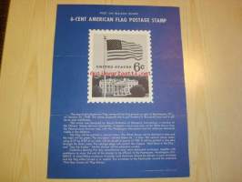 American Flag, Post on Bulletin Board, 1968, USA.