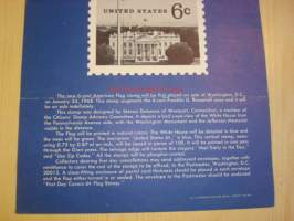 American Flag, Post on Bulletin Board, 1968, USA.