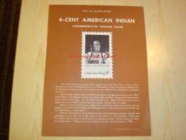 American Indian, intiaanipäällikkö Joseph, Post on Bulletin Board, 1968, USA.