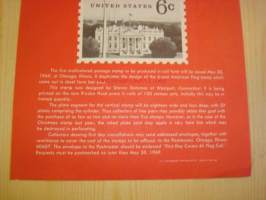American Flag, Post on Bulletin Board, 1969, USA.