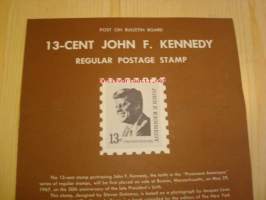 Presidentti John F. Kennedy, Post on Bulletin Board, 1967, USA.