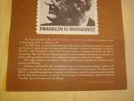Presidentti Franklin D. Roosevelt, Post on Bulletin Board, 1967, USA.