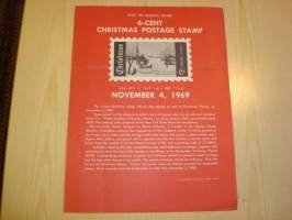 Christmas, Joulu, Post on Bulletin Board, 1969, USA.