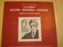 Oliver Wendell Holmes, Post on Bulletin Board, 1968, USA.