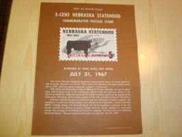Nebraska Statehood, Post on Bulletin Board, 1967, USA, härkä, sonni.