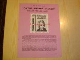 Presidentti Andrew Jackson, Post on Bulletin Board, 1967, USA.