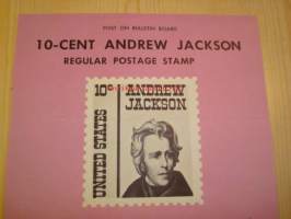 Presidentti Andrew Jackson, Post on Bulletin Board, 1967, USA.