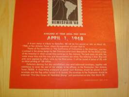 Hemisfair, Post on Bulletin Board, 1968, USA.