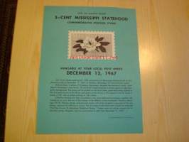 Mississippi Statehood, Post on Bulletin Board, 1967, USA, kukkanen.