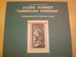 Taidemaalari William M. Harnett, American Painting, Post on Bulletin Board, 1969, USA.