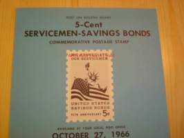 Serviceman - Saving Bonds, Post on Bulletin Board, 1966, USA.