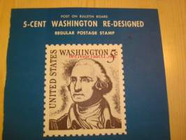 Presidentti George Washington, Post on Bulletin Board, 1967, USA.