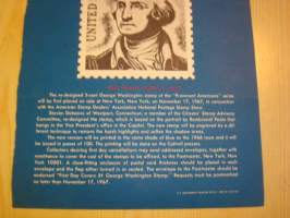 Presidentti George Washington, Post on Bulletin Board, 1967, USA.